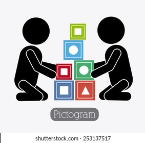 Family design over white background, vector illustration.
