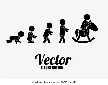 Family design over white background, vector illustration.