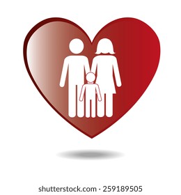 Family design over white background, vector illustration.
