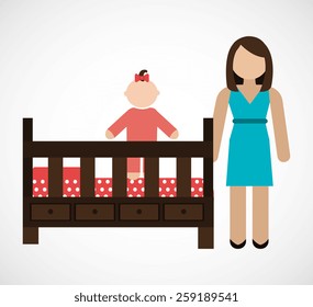 Family design over white background, vector illustration.