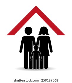 Family design over white background, vector illustration.