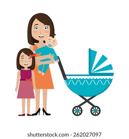 Family design over white background, vector illustration.