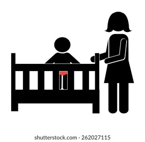 Family design over white background, vector illustration.
