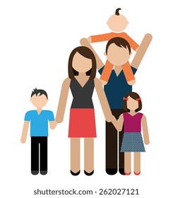 Family design over white background, vector illustration.