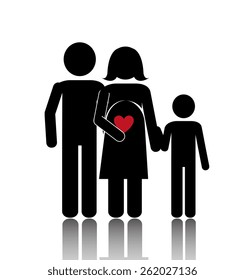 Family design over white background, vector illustration.