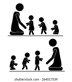 Family design over white background, vector illustration