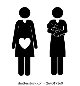 Family design over white background, vector illustration