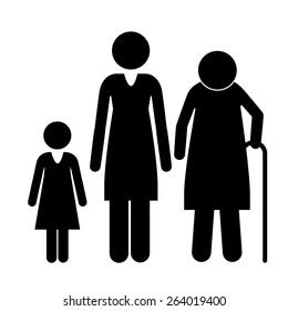Family design over white background, vector illustration
