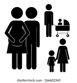 Family design over white background, vector illustration