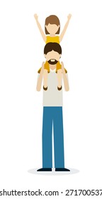 Family design over white background, vector illustration