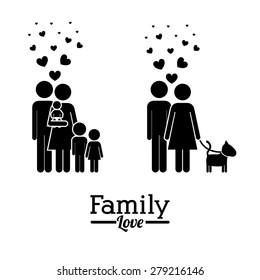 Family design over white background, vector illustration 