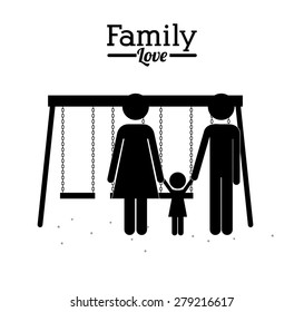 Family design over white background, vector illustration 