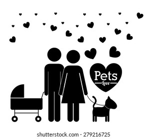 Family design over white background, vector illustration 