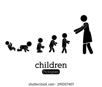 Family design over white background, vector illustration