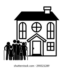 Family design over white background, vector illustration