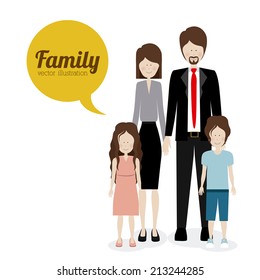 Family design over white background,vector illustration