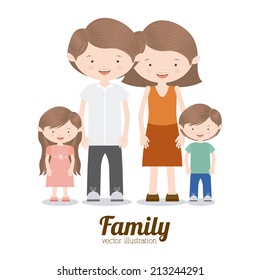 Family design over white background,vector illustration