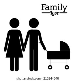 Family design over white background,vector illustration