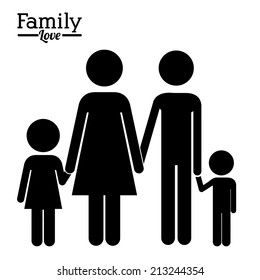 Family design over white background,vector illustration