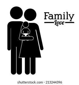 Family design over white background,vector illustration
