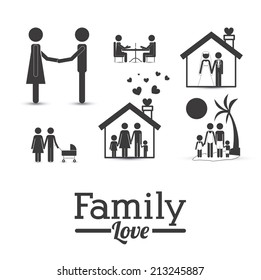 Family design over white background,vector illustration