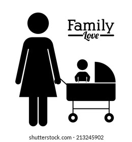 Family design over white background,vector illustration