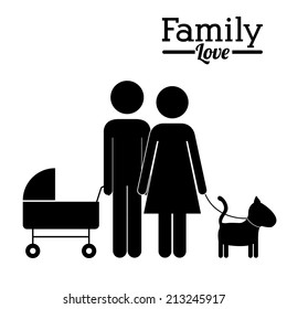 Family design over white background,vector illustration