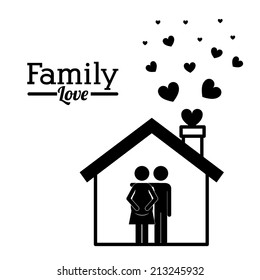 Family design over white background,vector illustration
