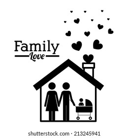 Family design over white background,vector illustration