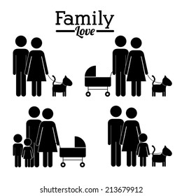 Family design over white background,vector illustration