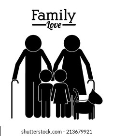Family design over white background,vector illustration