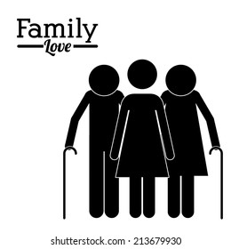 Family design over white background,vector illustration