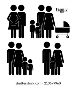 Family design over white background,vector illustration