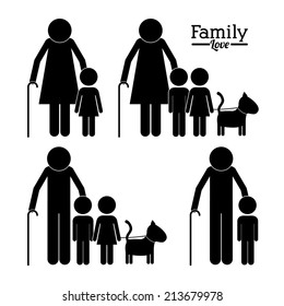 Family design over white background,vector illustration