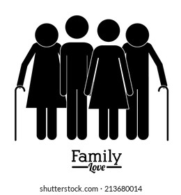 Family design over white background,vector illustration