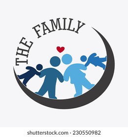Family design over white background,vector illustration