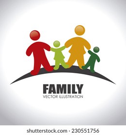 Family design over white background,vector illustration
