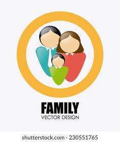 Family design over white background,vector illustration