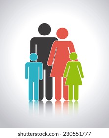 Family design over white background,vector illustration