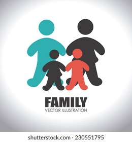 Family design over white background,vector illustration