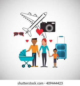 Family design, relationship and love concept, vector illustration
