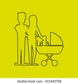 Family design, relationship and love concept, vector illustration