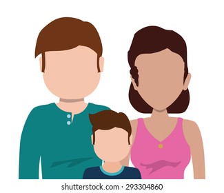 Family digital design, vector illustration eps 10.