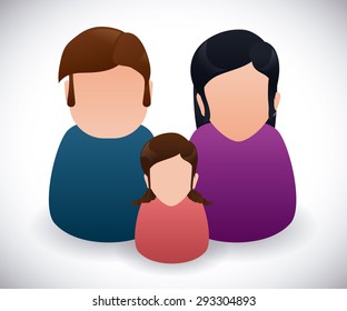 Family digital design, vector illustration eps 10.