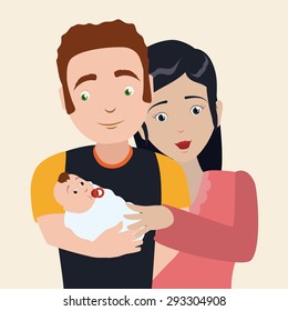 Family digital design, vector illustration eps 10.