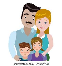 Family digital design, vector illustration eps 10.