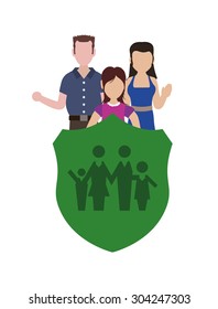 Family digital design, vector illustration 10 eps graphic