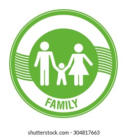 Family digital design, vector illustration 10 eps graphic