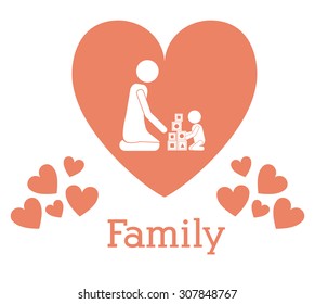 Family digital design, vector illustration eps 10