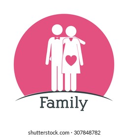 Family digital design, vector illustration eps 10